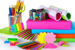Scholastic School Exercise Books, Single and Double Folio Paper, Glue Sticks, Pens and Pencils, Crayons, Coloured Pencils, Kokis, Paints, Pastels, rulers, Erasers, Sharpeners, Chalk, Student Scissors, General Stationery Sundries